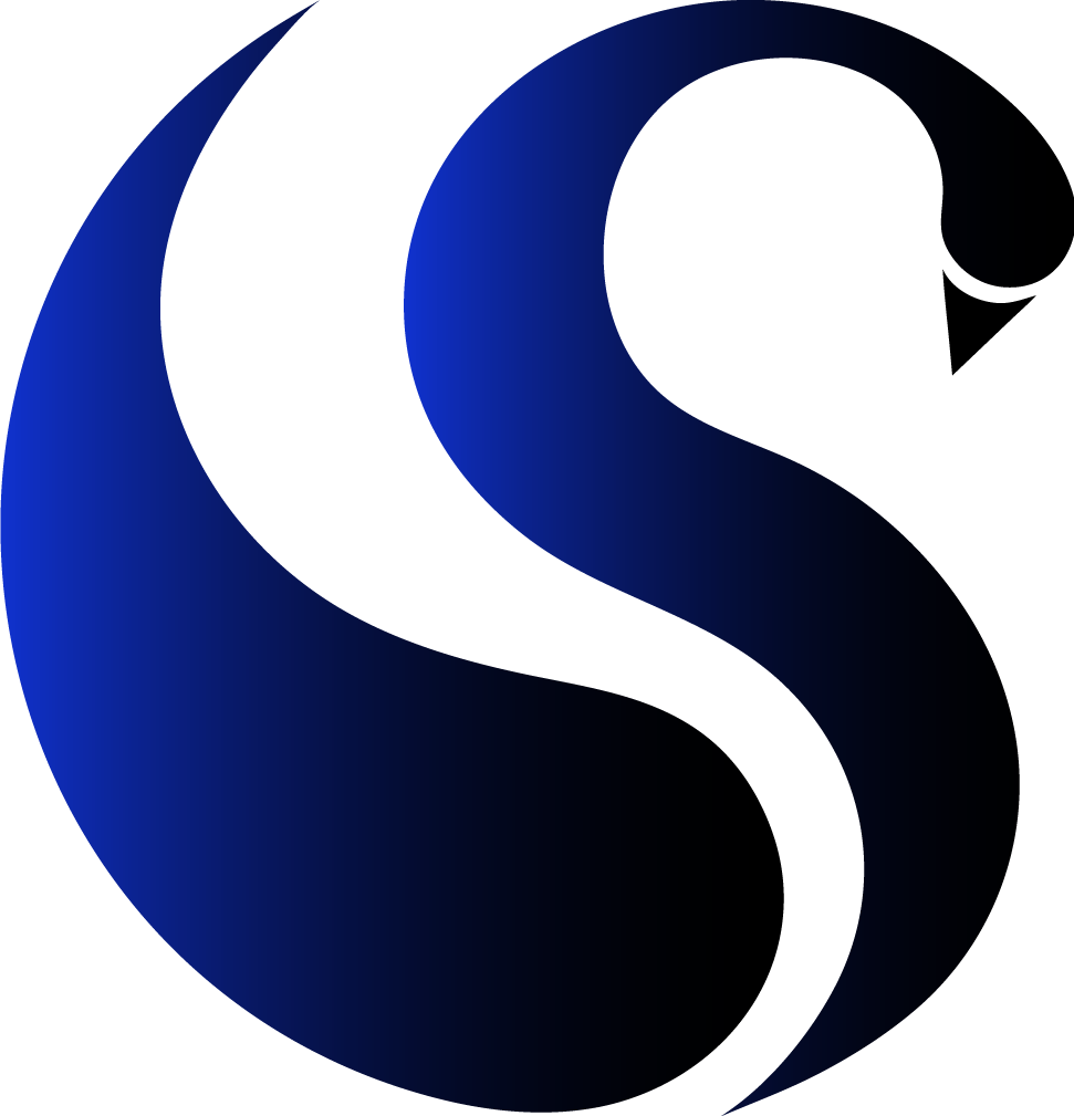 Illustration af svane, lille logo